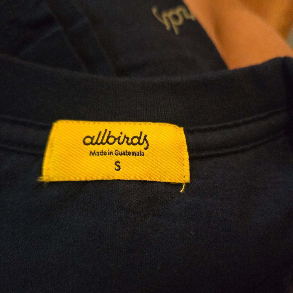 Allbirds Allgood Organic Cotton Logo T-Shirt Men’s Small Navy - Picture 3 of 8